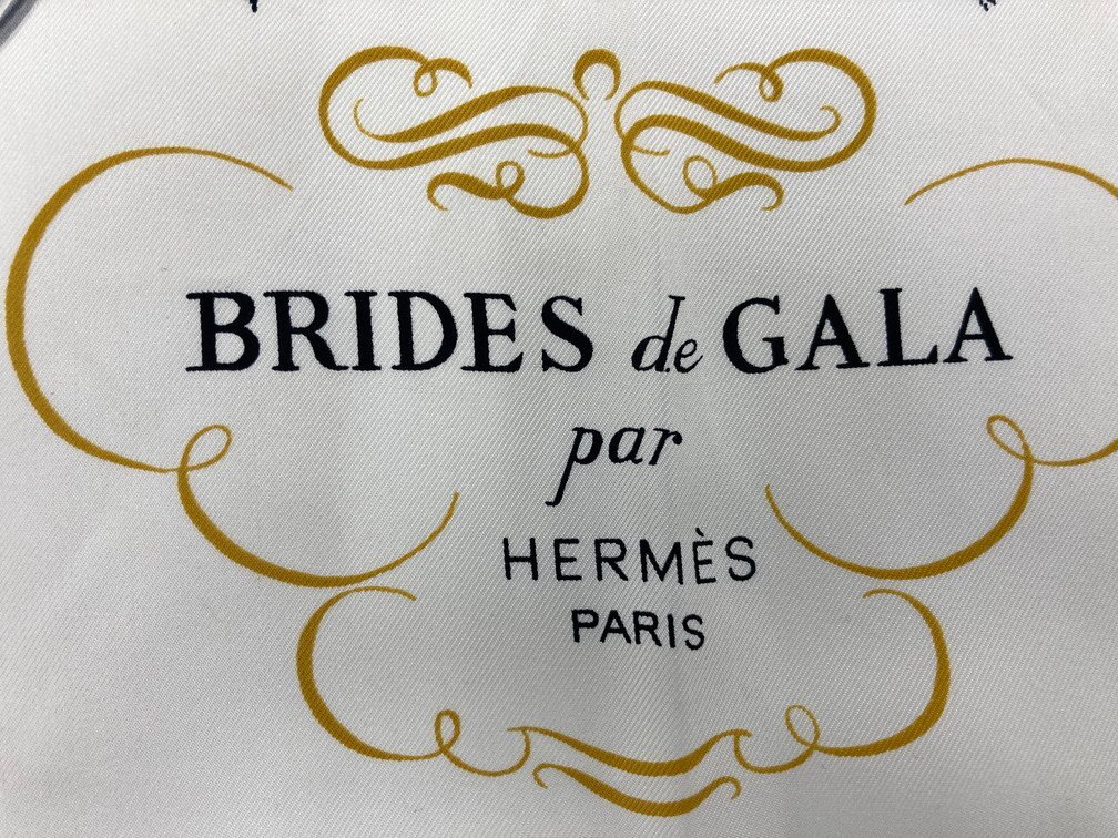 HERMES エルメス スカーフ カレ90 BRIDES de GALA par 約86cm×約88cm【CDAU2011】の画像6