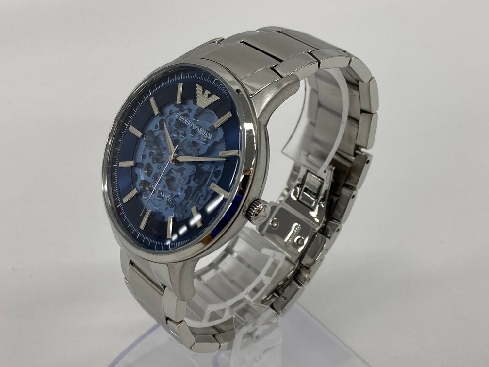 EMPORIO ARMANI エンポリオアルマーニ 腕時計 MECCANICO AR-60037-50 自動巻き 箱付き 稼働品【CDAV7067】の画像3
