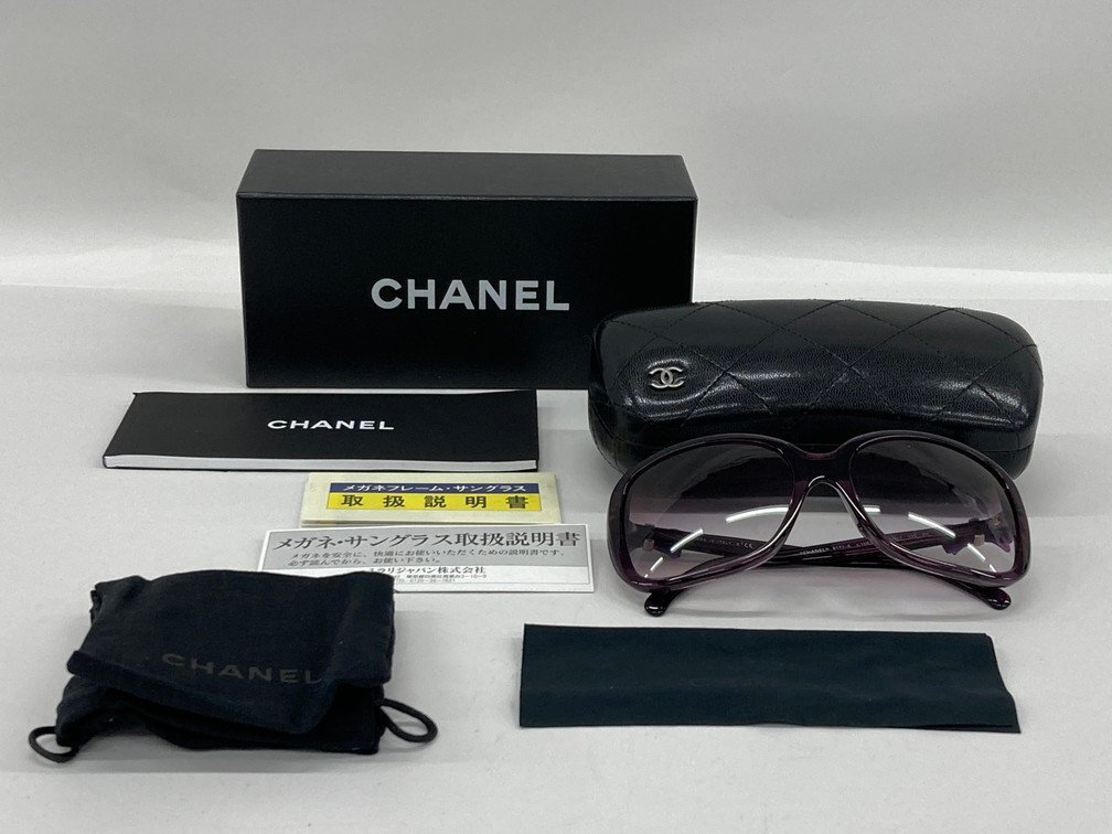 CHANEL Chanel sunglasses 5171-A c.1083/3P 60*17 135 2N case attaching boxed [CDAZ7094]
