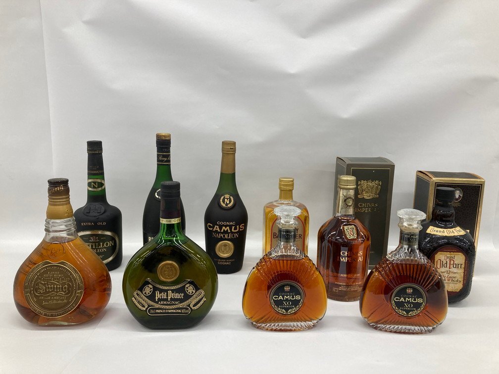  Camus / Old pa-/ Remy Martin / Chivas Reagal other 10 pcs set 350~1000ml 40~43% not yet . plug overseas sake [CDBA7001]