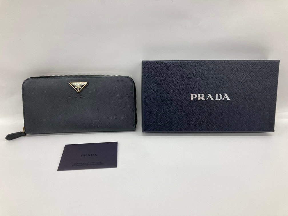 PRADA プラダ 財布 レザー 1ML506 ギャランティカード付き 箱付き 【CDBA7038】_画像2