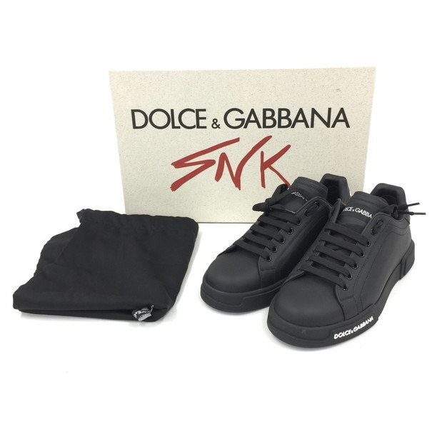 DOLCE＆GABBANA ドルチェ＆ガッバーナ ポルトフィーノ スニーカー 黒色 箱付き【CDAJ5046】の画像1