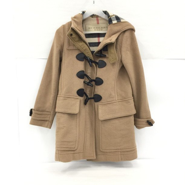 BURBERRY BRIT バーバリーブリット ダッフルコート ウールコート ノバチェック 冬コーデ ベージュ サイズ2【CDAJ5024】の画像1