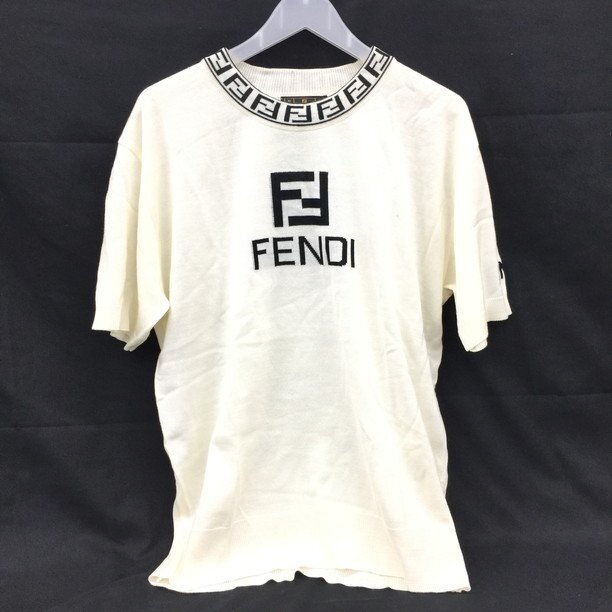 FENDI フェンディ ロゴ ニット Tシャツ【CDAO5053】の画像1