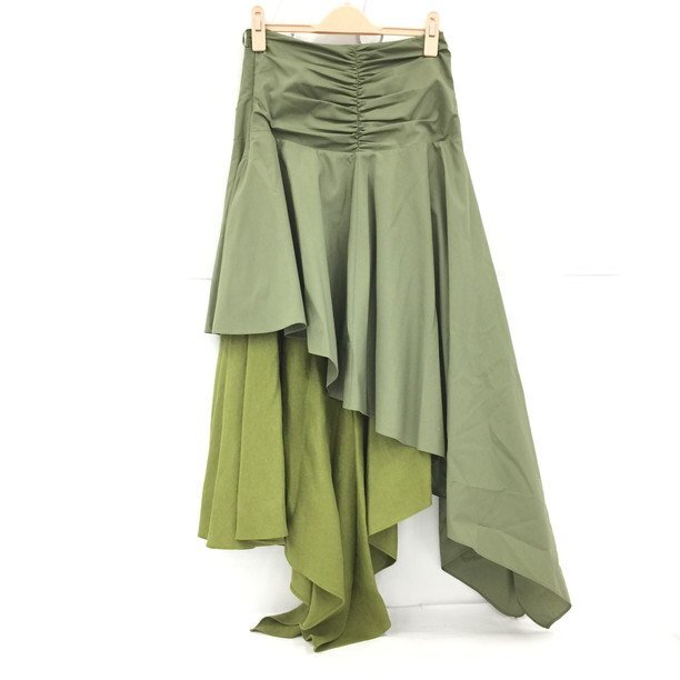 LOEWE ロエベ スカート 緑色 サイズ36 S2195230FA 4160 380【CDAQ5044】の画像2