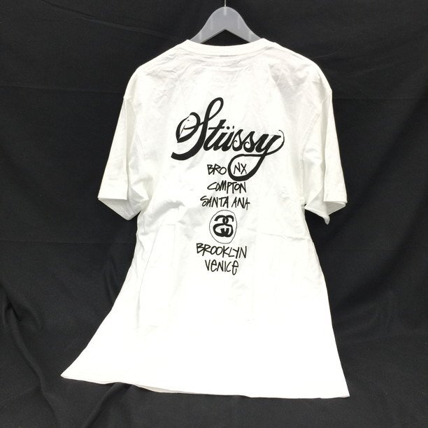 Stussy　ステューシー　ワールドワイド　Tシャツ　ホワイトカラー　サイズL【CDAV5032】_画像2