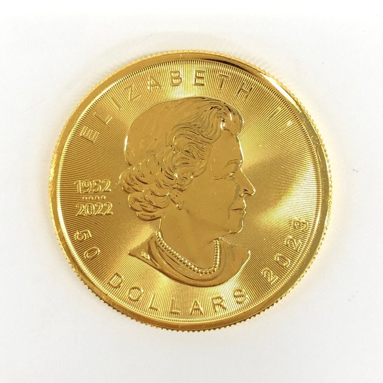 K24 純金 メイプルリーフ金貨 1オンス 31.1g【CCBB6031】の画像2