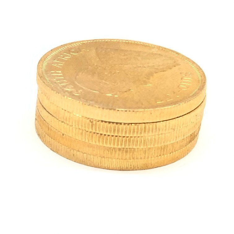 K22 南アフリカ クルーガーランド金貨 1/4oz 5点 おまとめ 総重量42.5ｇ【CCBC7024】の画像8