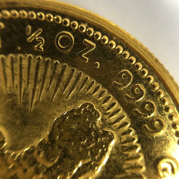 K24IG オーストラリア ナゲット金貨 1/2oz 総重量15.5ｇ【CCBC7033】の画像5