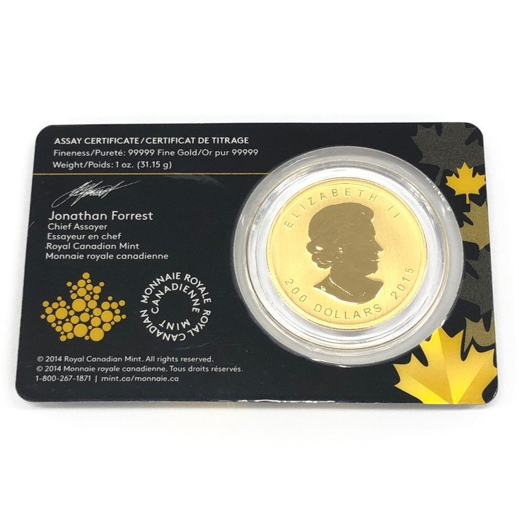 K24IG カナダ ロイヤルカナディアンミント金貨 1oz 総重量：31.15ｇ【CCBC6013】の画像2