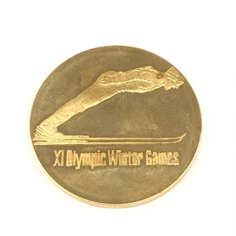 K18 750刻印 第11回札幌オリンピック冬季大会記念金コイン 26.7g【CCBB6040】の画像1