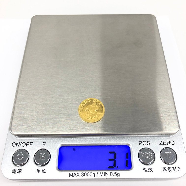 K24IG ミッキーコイン 1/10oz 総重量3.1ｇ【CCBC6024】_画像7