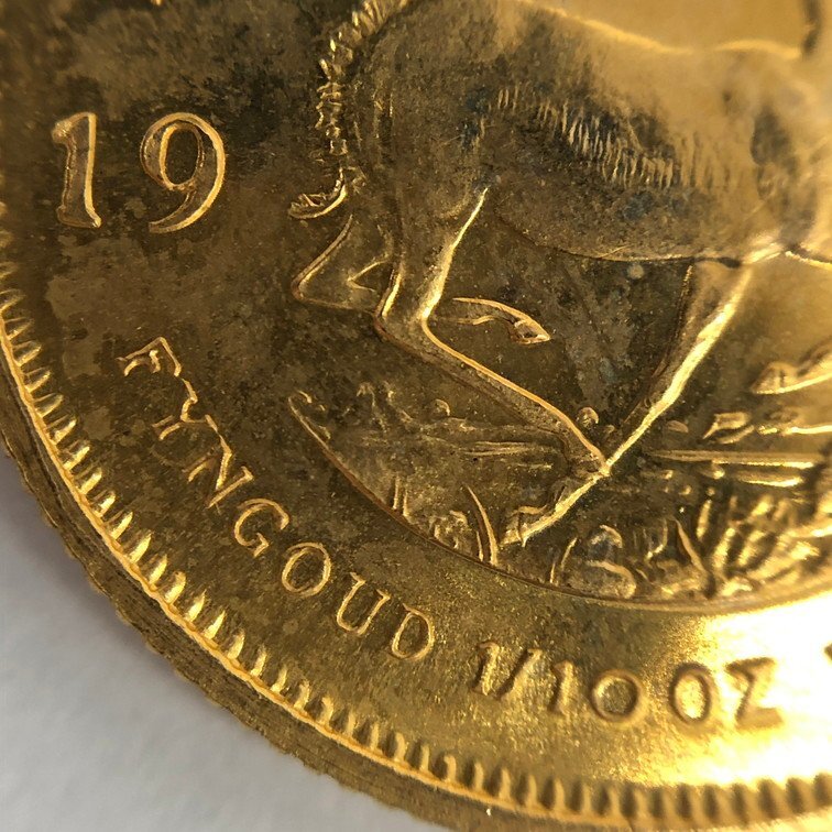 K22 南アフリカ クルーガーランド金貨 1/10oz 4点 おまとめ 総重量13.6ｇ【CCBC7034】の画像6