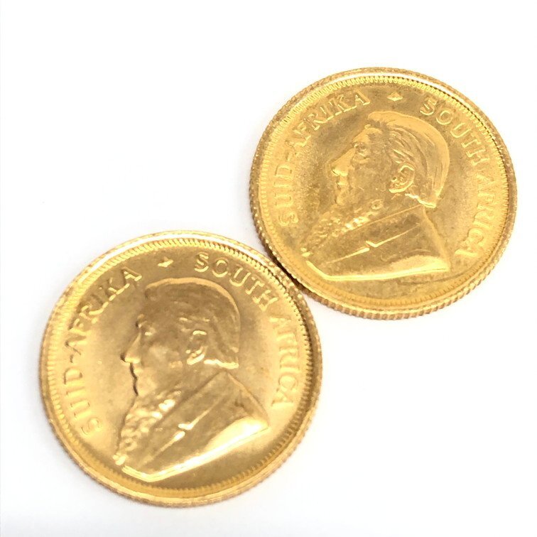 K22 南アフリカ クルーガーランド金貨 1/10oz 4点 おまとめ 総重量13.6ｇ【CCBC7034】の画像3