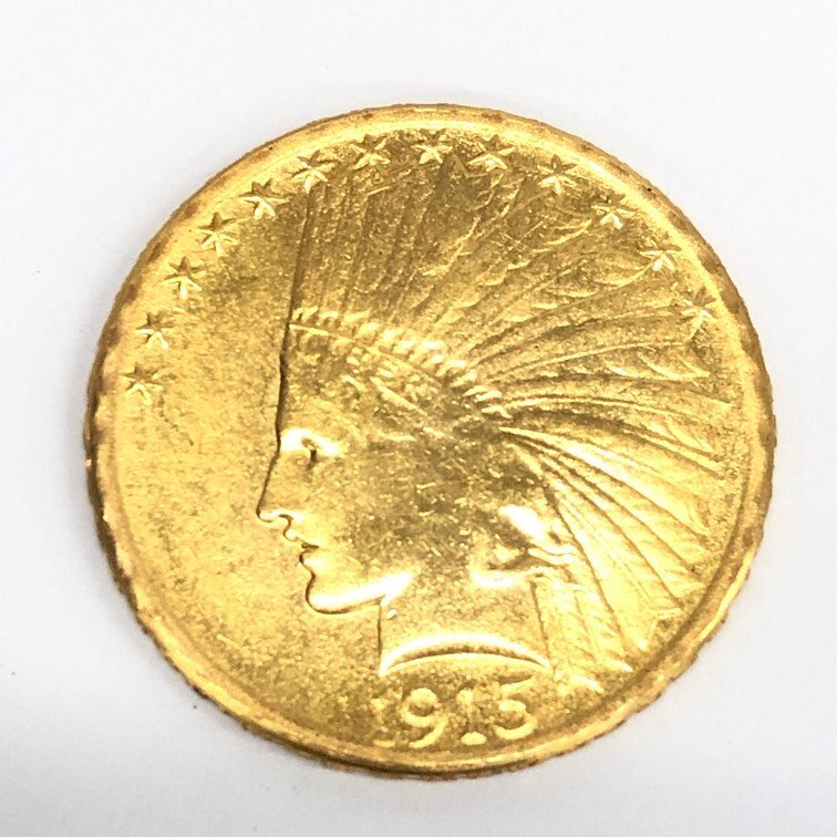 K21.6 アメリカ インディアンヘッド 金貨 総重量15.8ｇ【CCAI6065】の画像2
