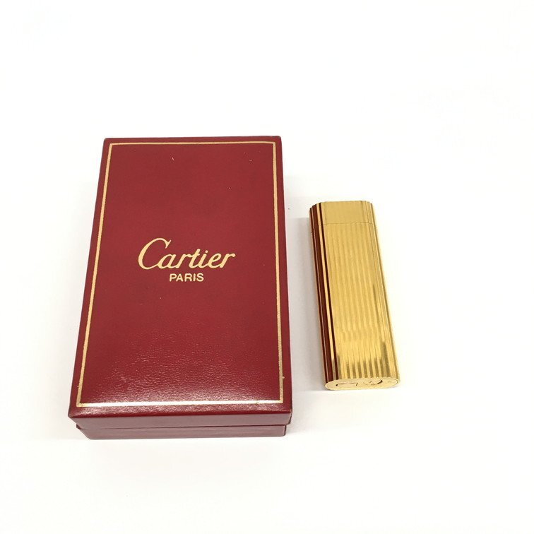 Cartier カルティエ オーバル ガスライター ゴールドカラー 箱付き【CDAB9068】の画像8
