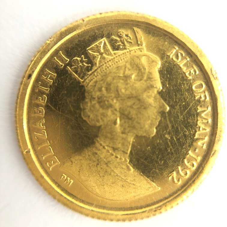 K24 金貨幣 マン島 キャット金貨 1/25オンス 重量1.3g【CCAY8011】の画像2