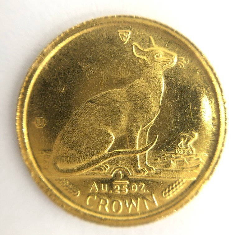 K24 金貨幣 マン島 キャット金貨 1/25オンス 重量1.3g【CCAY8011】の画像1