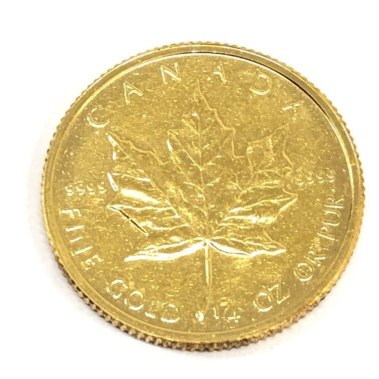 K24 金貨幣 カナダ メイプルリーフ金貨 10ドル 重量7.7g【CDAC7021】の画像1