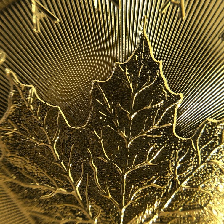 K24IG カナダ メイプルリーフ金貨 1/4oz 2018 総重量7.7g【CDAH7081】の画像5
