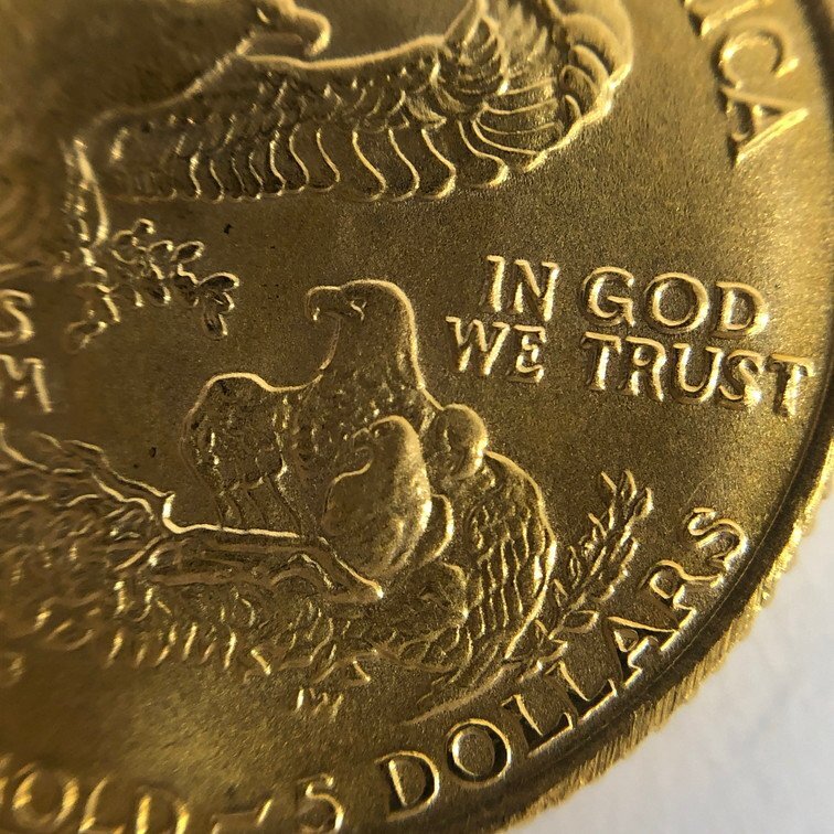 K22 金貨幣 アメリカ イーグル金貨 5ドル 重量3.1g【CDAC7017】の画像4