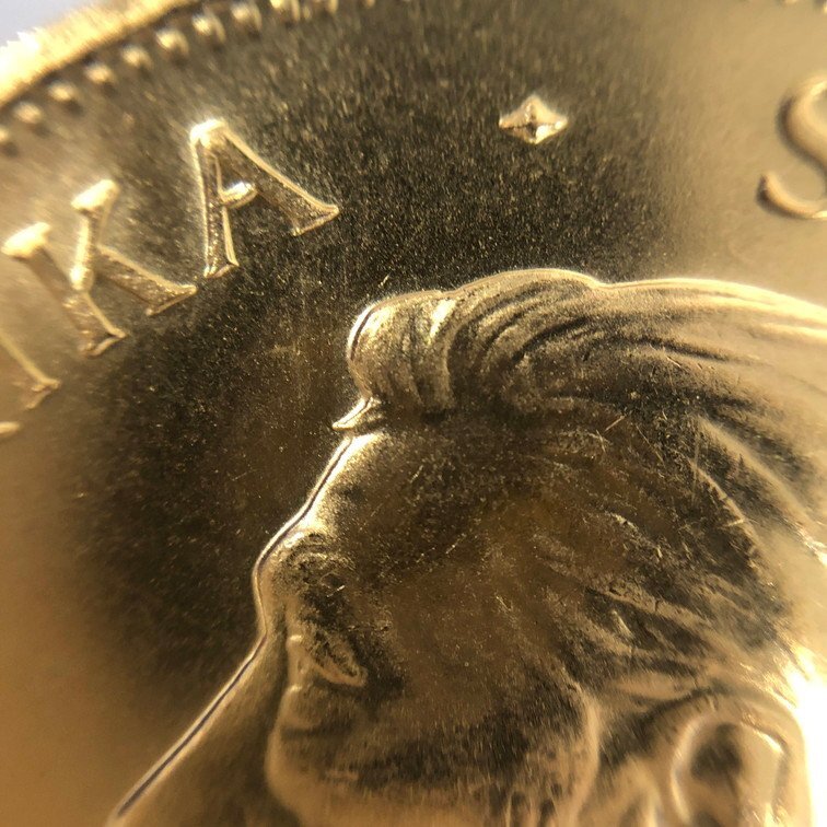 K22 南アフリカ共和国 クルーガーランド金貨 1oz 1981 総重量33.9g【CDAH7072】の画像6