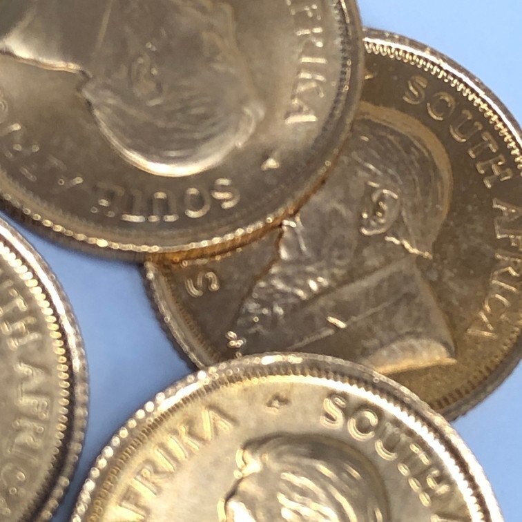 K22 南アフリカ共和国 クルーガーランド金貨 1/10oz 10枚まとめ 総重量33.9g【CDAB7015】の画像8