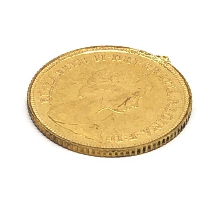 K22 イギリス ソブリン金貨 エリザベス2世 1982 総重量3.9g【CDAH7080】の画像7