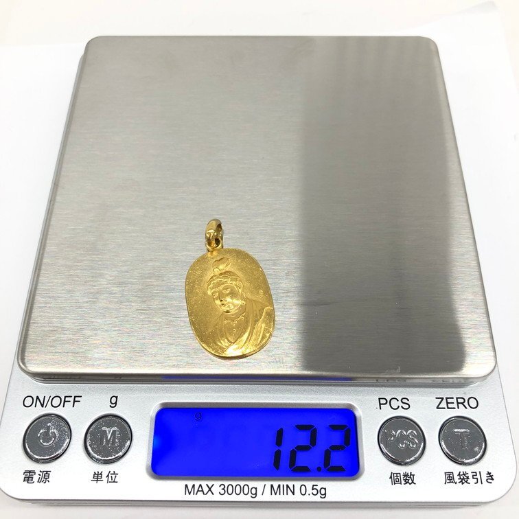 K24/K18 純金 ペンダントトップ 総重量12.2g【CDAH6077】の画像8