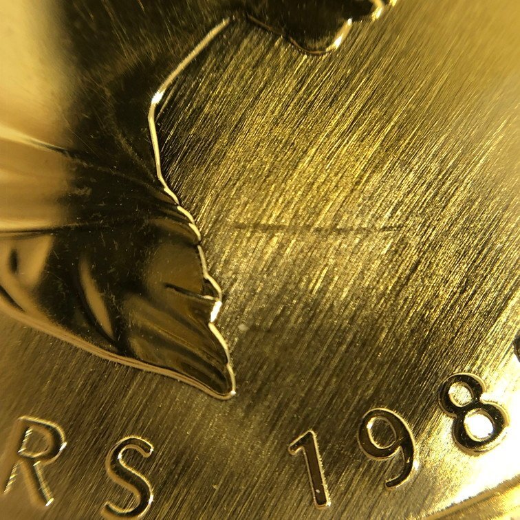 K24 金貨幣 カナダ メイプルリーフ金貨 50ドル 重量31.1g【CDAC7005】の画像8