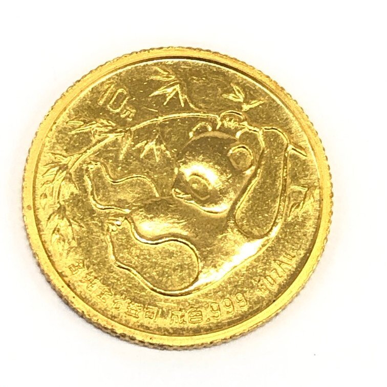 K24IG 中国 パンダ金貨 1/10oz 10元 1985 総重量3.1g【CDAB7055】の画像1