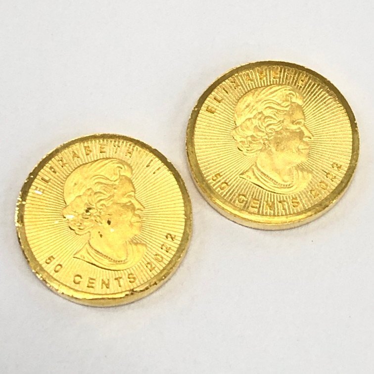 K24 金貨幣 3点おまとめ オーストリア・フィルハーモニー金貨 カナダ・メイプルリーフ金貨 総重量5.1g【CDAC7022】の画像5