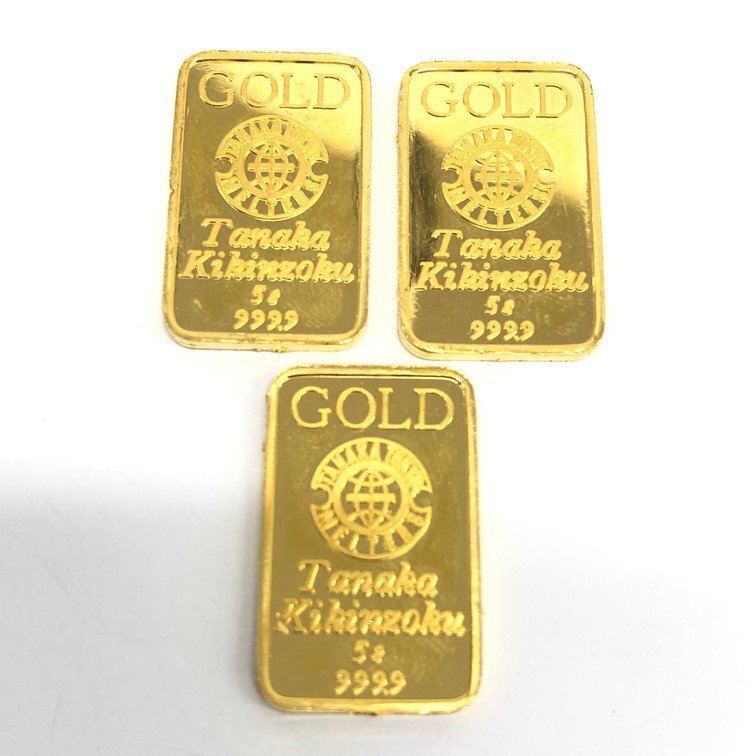 K24IG ウィーン金貨 ハーモニー 1/4oz 2022 / 田中貴金属 インゴット 5g 5点まとめ 総重量30.6g【CDAH7075】の画像5