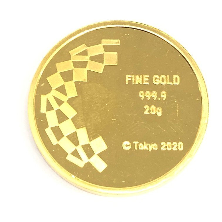 K24 純金メダル 999.9刻印 TOKYO 2020 重量20.0g【CDAC7015】の画像2