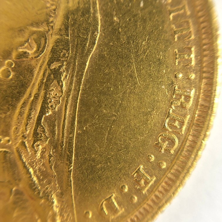 K22 オーストラリア ソブリン金貨 ヴィクトリア女王 1893 総重量7.9g【CDAH6057】の画像4