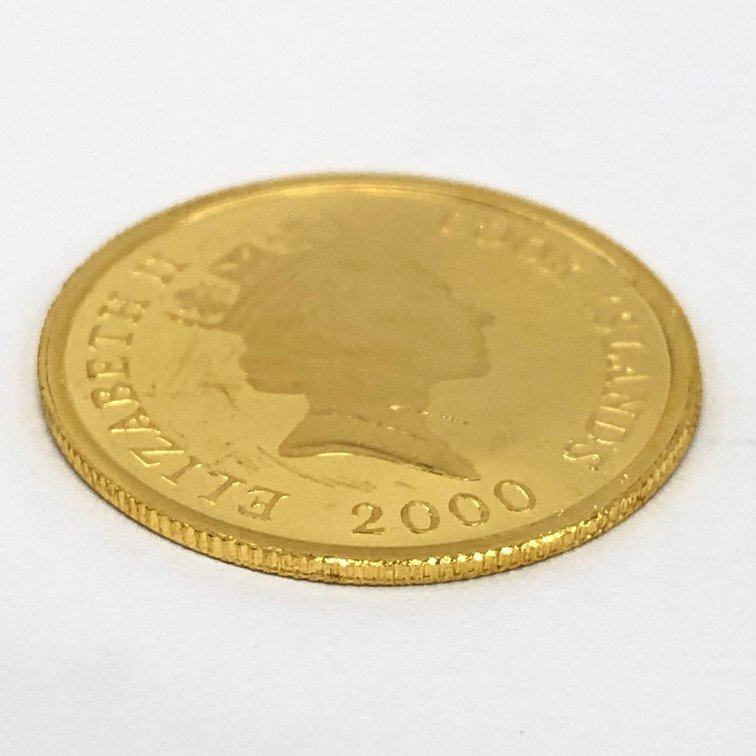 K24 クック諸島 イルカ金貨 1/10oz 2000 10ドル 総重量3.1g【CDAB7070】の画像6