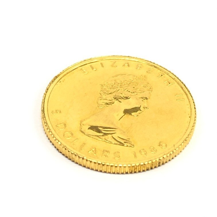 K24IG カナダ メイプルリーフ金貨 1/10oz 1986 総重量3.1g【CDAB7016】の画像7