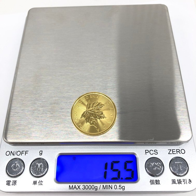 K24IG カナダ メイプルリーフ金貨 1/2oz 2021 総重量15.5g【CDAH6080】の画像7