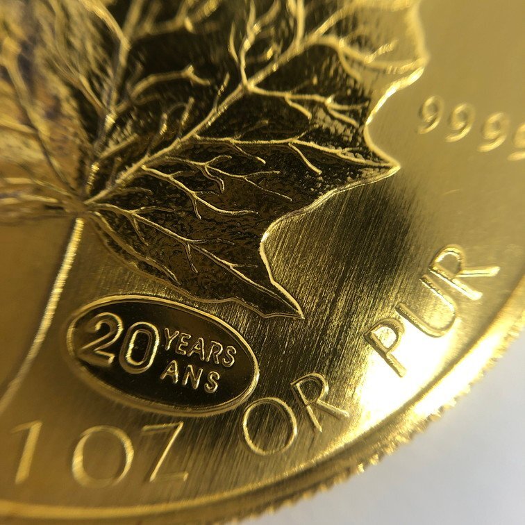 K24IG カナダ メイプルリーフ金貨 1oz 1999 総重量31.1g【CDAH7065】の画像4