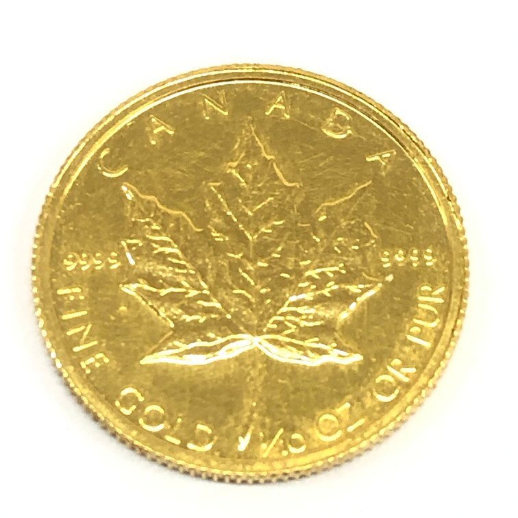 K24IG カナダ メイプルリーフ金貨 1/10oz 1986 総重量3.1g【CDAB7016】の画像1