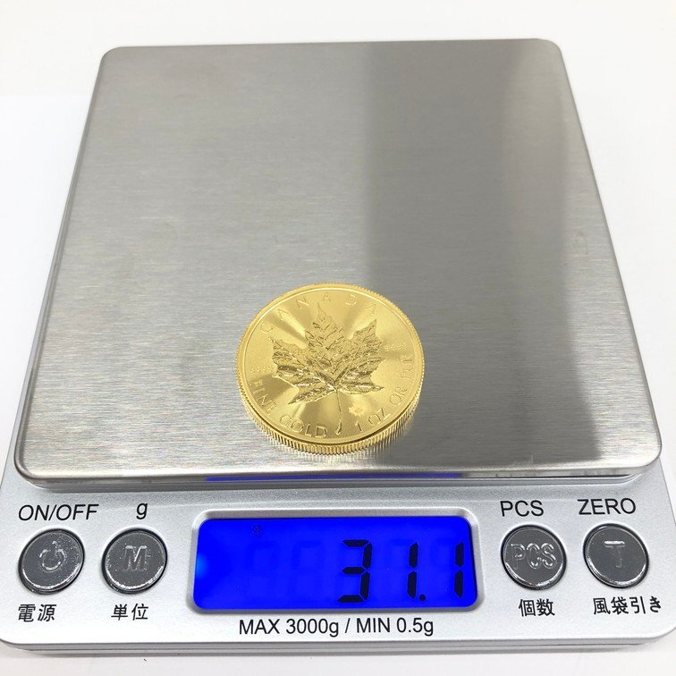 K24IG カナダ メイプルリーフ金貨 1oz 2023 総重量31.1g【CDAH6046】の画像7
