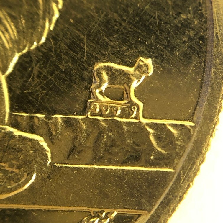 K24 金貨幣 マン島 キャット金貨 1/10オンス 重量3.1g【CDAC7018】の画像5