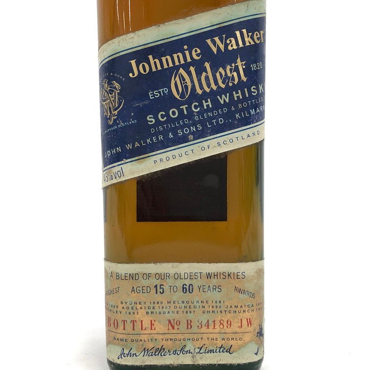 JOHNNIE WALKER ジョニーウォーカー ブルーラベル スコッチ 750ml 43％ 未開栓 国外酒【CDAH3013】の画像2