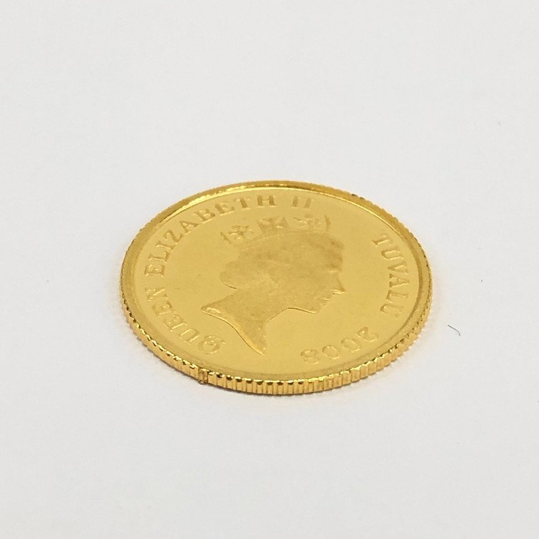K24 金貨幣 ツバル 15ドル 馬 重量3.1g【CDAC7008】の画像7