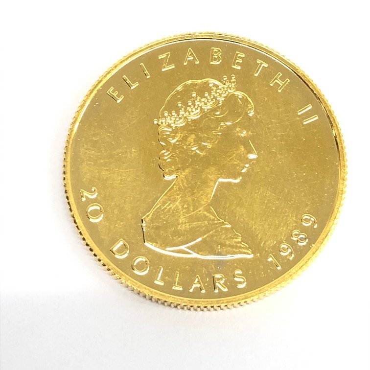 K24 金貨幣 カナダ メイプルリーフ金貨 20ドル 重量15.5g【CDAC7024】の画像2