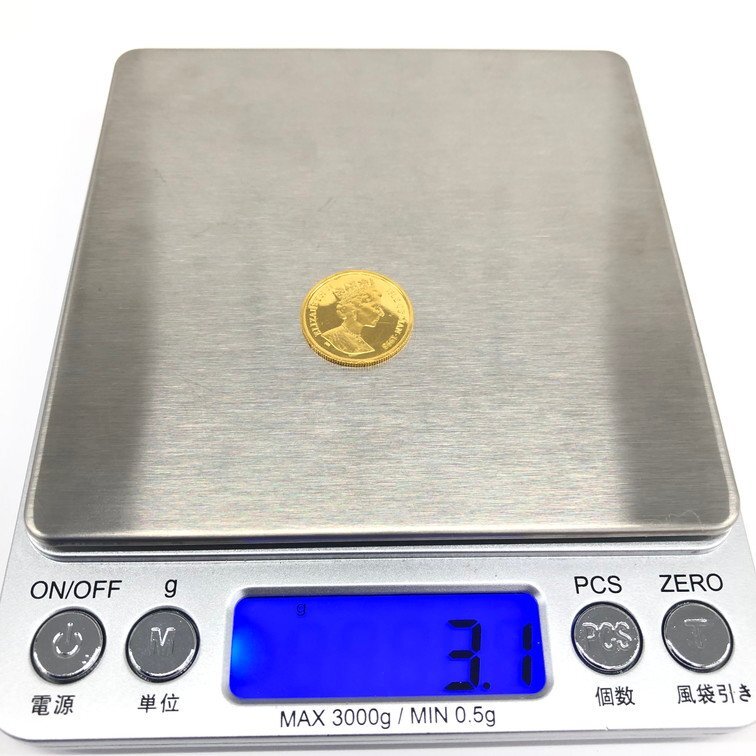 K24 金貨幣 マン島 キャット金貨 1/10オンス 重量3.1g【CDAC7018】の画像8