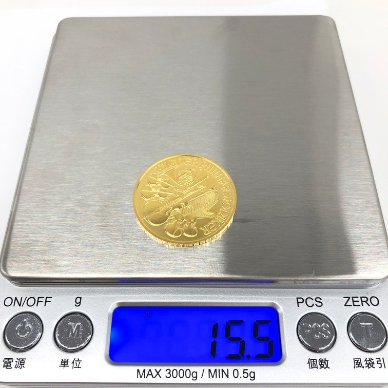 K24IG ウィーン金貨 ハーモニー 1/2oz 2008 総重量15.5g【CDAH6058】の画像8