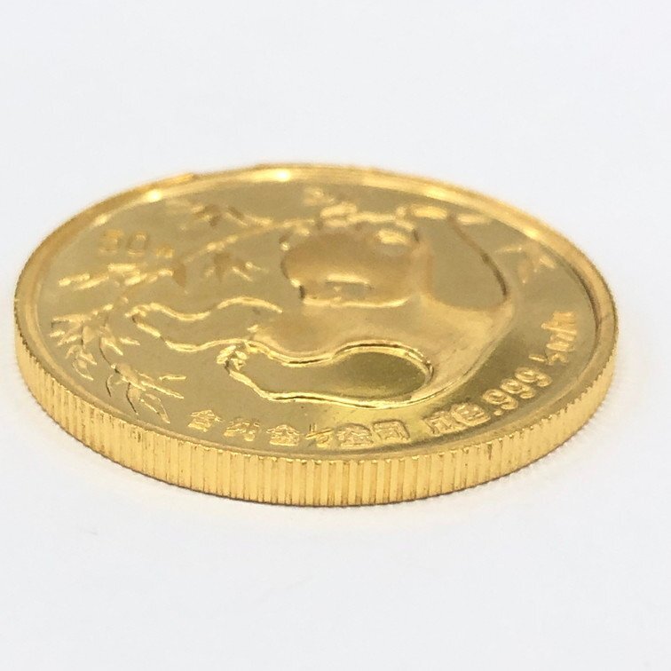 K24IG 中国 パンダ金貨 1/2oz 50元 1985 総重量15.6g【CDAB9072】の画像3