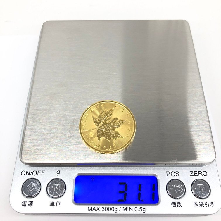 K24IG カナダ メイプルリーフ金貨 1oz 2021 総重量31.1g【CDAH6038】の画像7