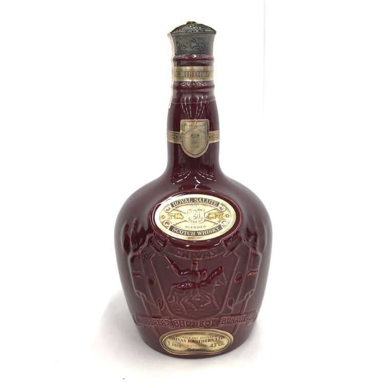 ROYAL　SALUTE　ロイヤルサルート　21年　1000ml　43％　箱・袋付き　未開栓　国外酒【CDAK3037】_画像2